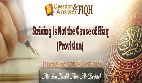 Ameer&#039;s Answer to Question: Striving Is Not the Cause of Rizq (Provision)