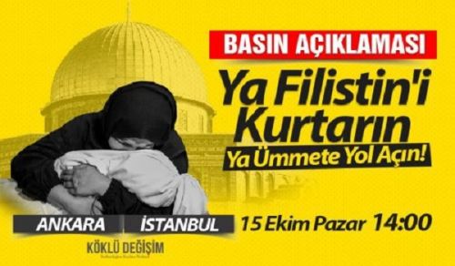 Wilayah Türkiye Protests Ankara Istanbul  Either Liberate Palestine or make way for the Ummah!