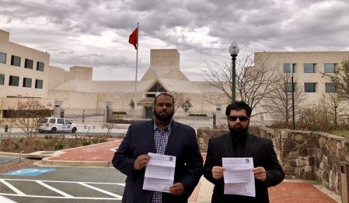 America The Chinese Embassy refused to receive the delegation of Hizb ut Tahrir!