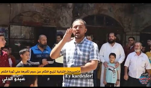 Wilayah Syria: Protest in Kafr Takharim against the Statements made by the Treacherous Turkish Regime